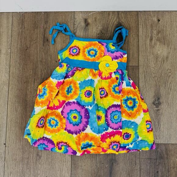 Blueberi Boulevard Multicolor Floral Tank Dress Girls Size 2T - Picture 1 of 5